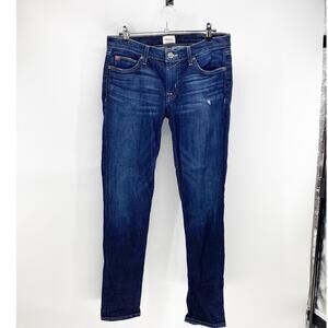 Hudson crop muse skinny with 5” cuff dark wash low rise size 29 western casual